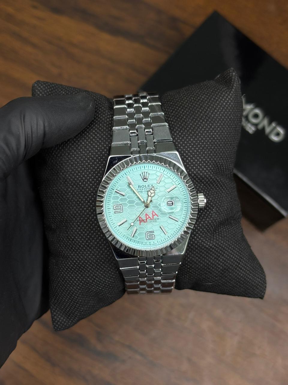 Rolex Watch 2025 Edition - Silver With Tiffany Dial