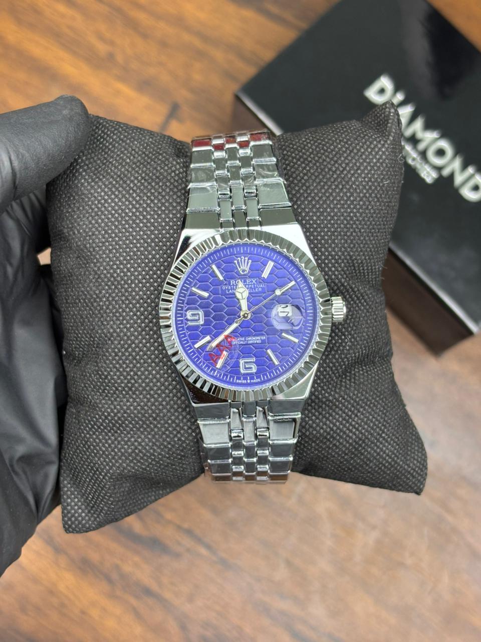 Rolex Watch 2025 Edition - Silver With Blue Dial
