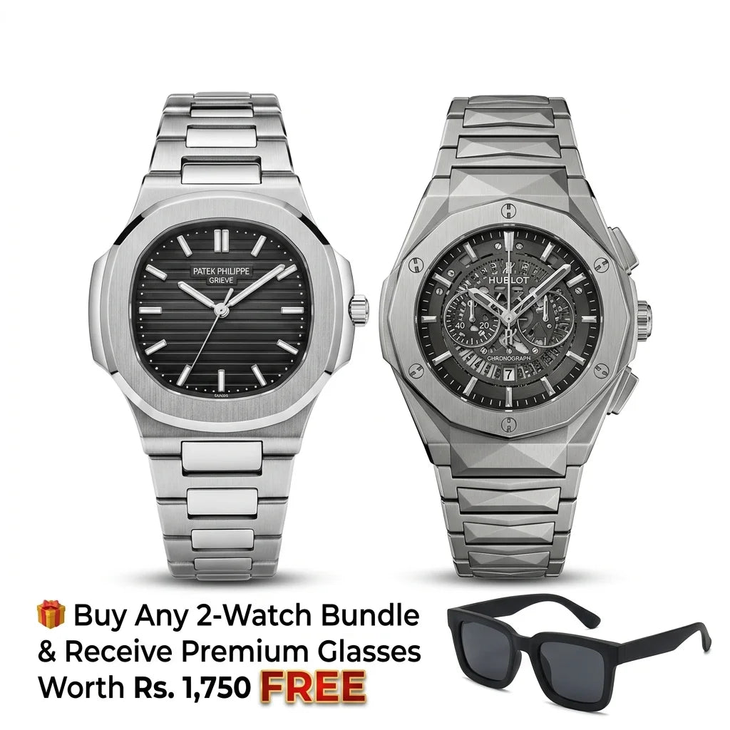 PATEK + HUBLOT SKELETON - 🎁 Receive Premium Glasses Worth Rs.1,750 FREE