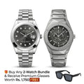 ROLEX + HUBLOT SKELETON - 🎁 Receive Premium Glasses Worth Rs.1,750 FREE