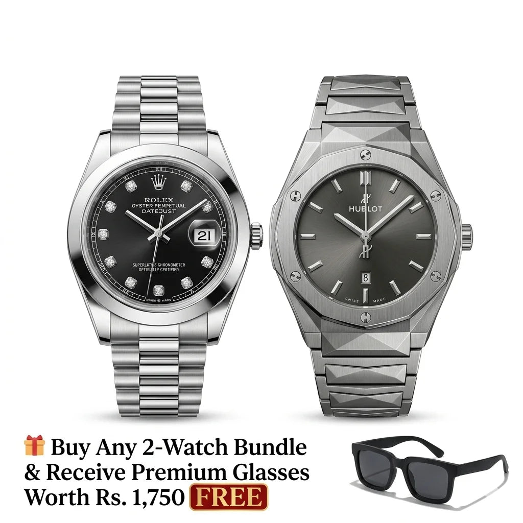 ROLEX + HUBLOT CUT - 🎁 Receive Premium Glasses Worth Rs.1,750 FREE