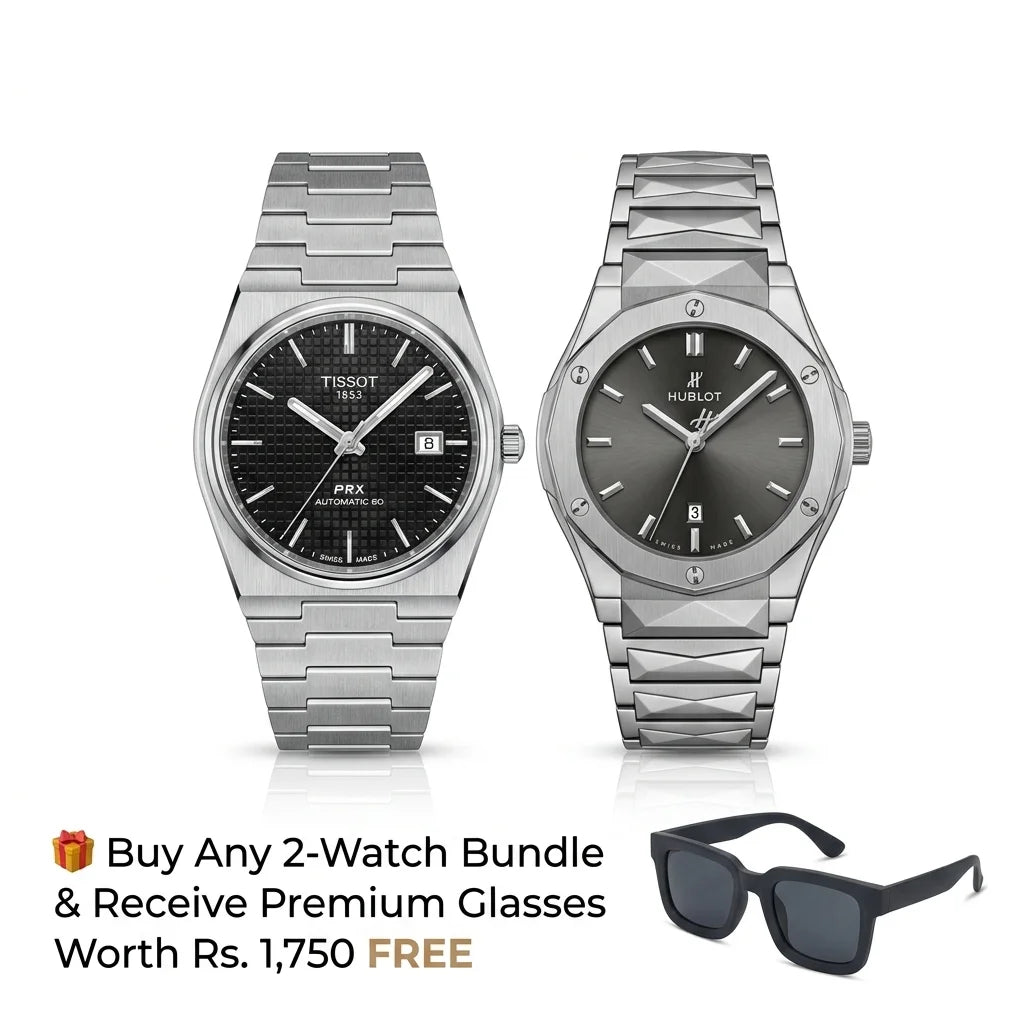 TISSOT + HUBLOT CUT - 🎁 Receive Premium Glasses Worth Rs.1,750 FREE