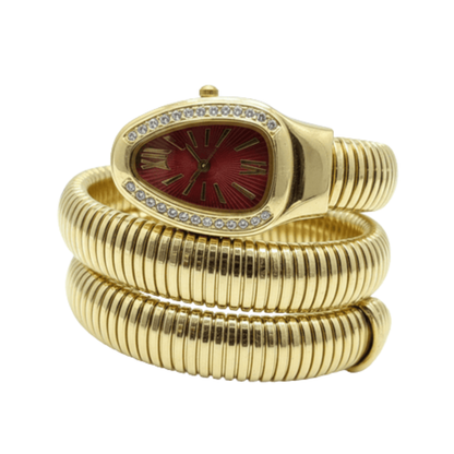 Cobra Curve Ladies Watch – Gold & Red