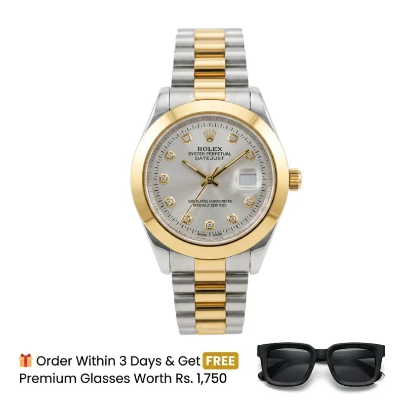 Rlx Watch – two tone white Dial