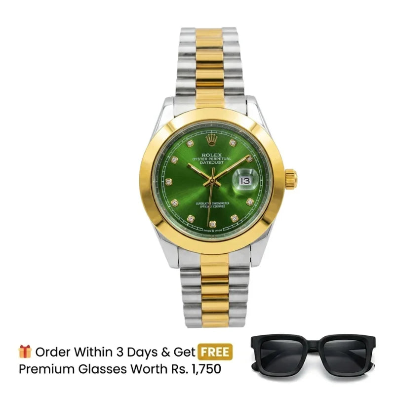 Rlx Watch – two tone green Dial