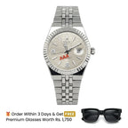 Rolex Watch 2025 Edition - Silver With Grey Dial