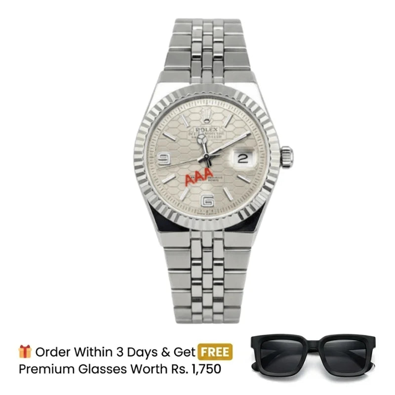Rolex Watch 2025 Edition - Silver With Grey Dial