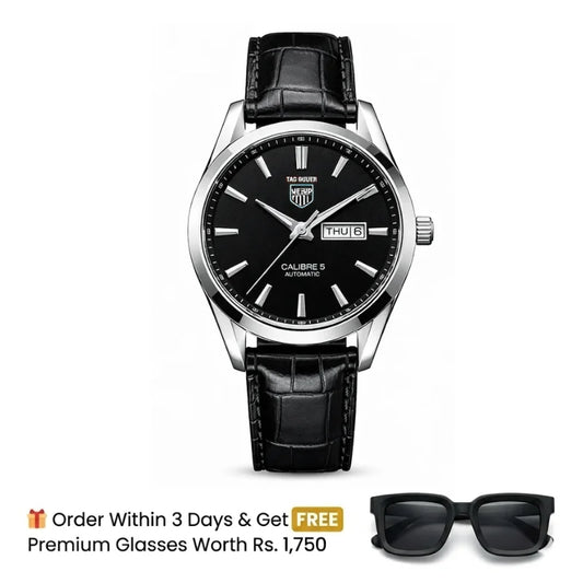 TAG Heuer Calibre 5 – Silver with Black Dial