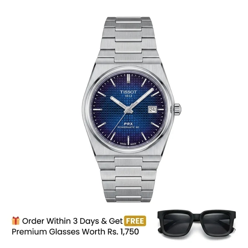 Tissot PRX Semi-Automatic – Silver with Midnight Blue Dial