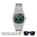 Tissot PRX Semi-Automatic – Silver with Emerald Green Dial