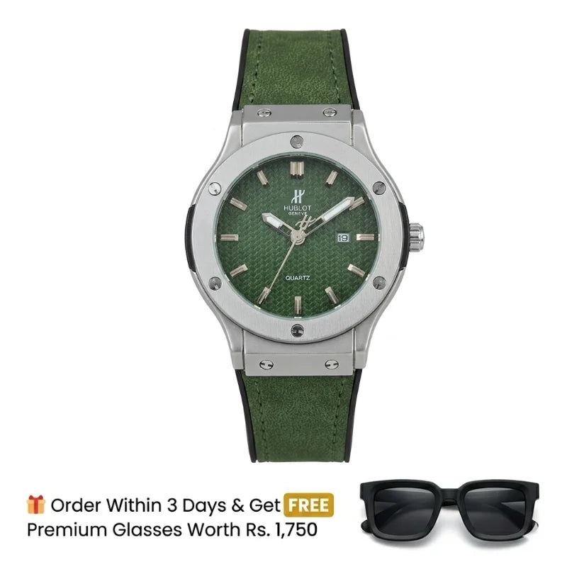 HB Strap Watch – Green with Green Dial