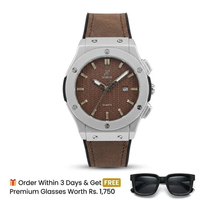 HB Strap Watch – Brown with Brown Dial