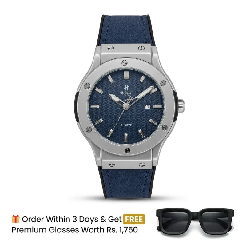 HB Strap Watch – Blue with Blue Dial