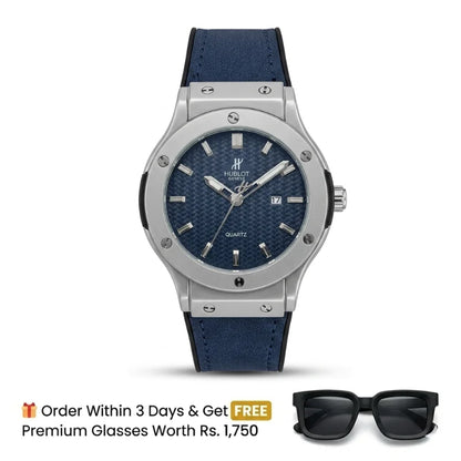 HB Strap Watch – Blue with Blue Dial