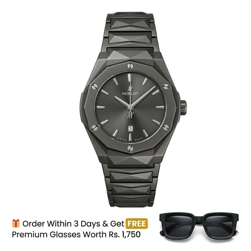 Hublot Watch  Diamond Cut  – Full Black