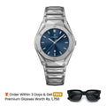 Hublot Watch  Diamond Cut  – Silver With Blue Dial
