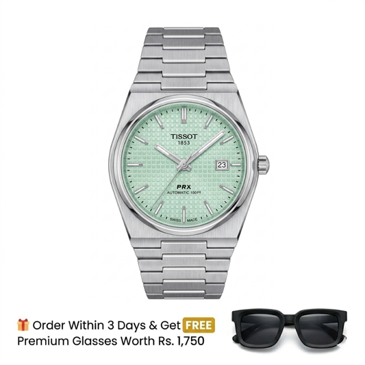 Tissot PRX Luxury Watch – Silver with Tiffany Dial Old