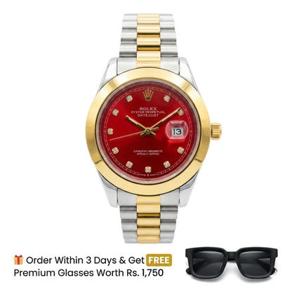 Rlx  Watch – two tone red Dial