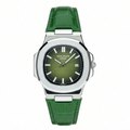 Patek Strap Watch – Green with Green Dial