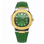 Patek Strap Watch – Green with Green Dial