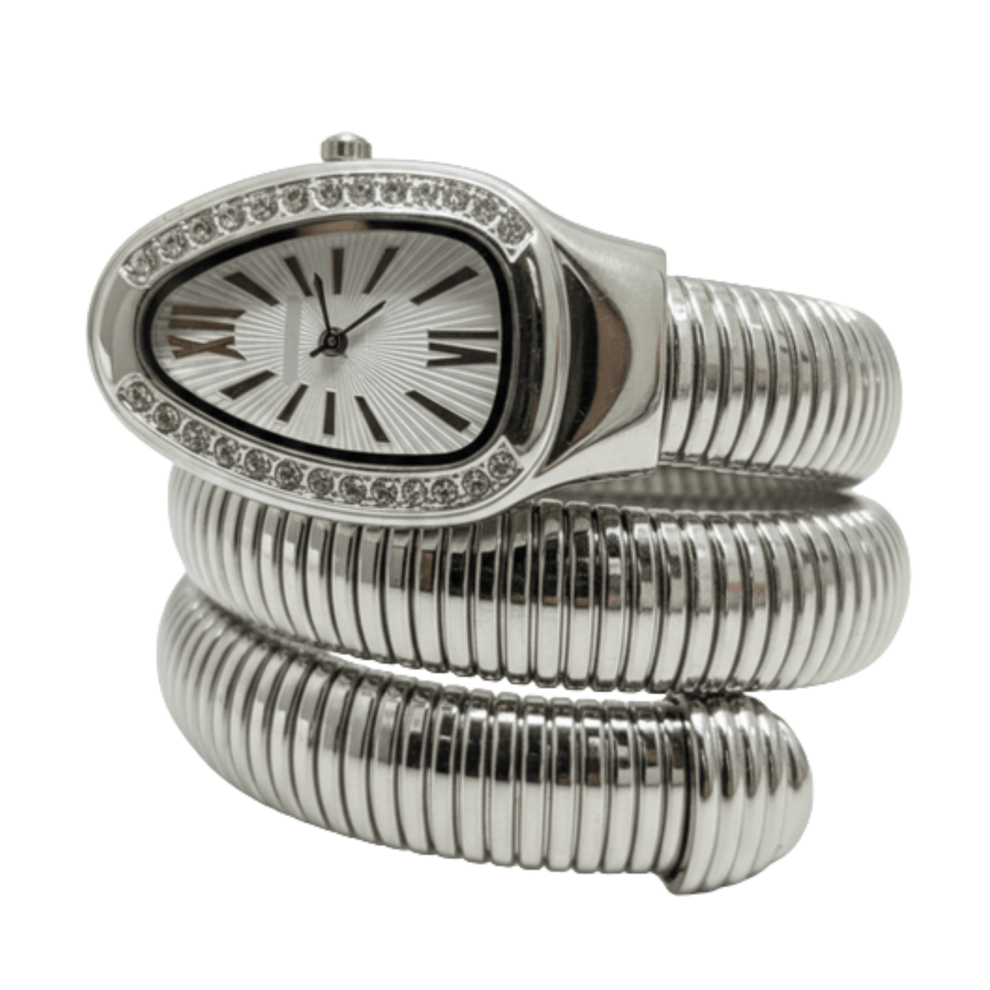 Cobra Curve Ladies Watch – Silver & White