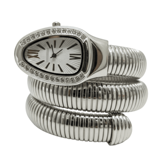 Cobra Curve Ladies Watch – Silver & White