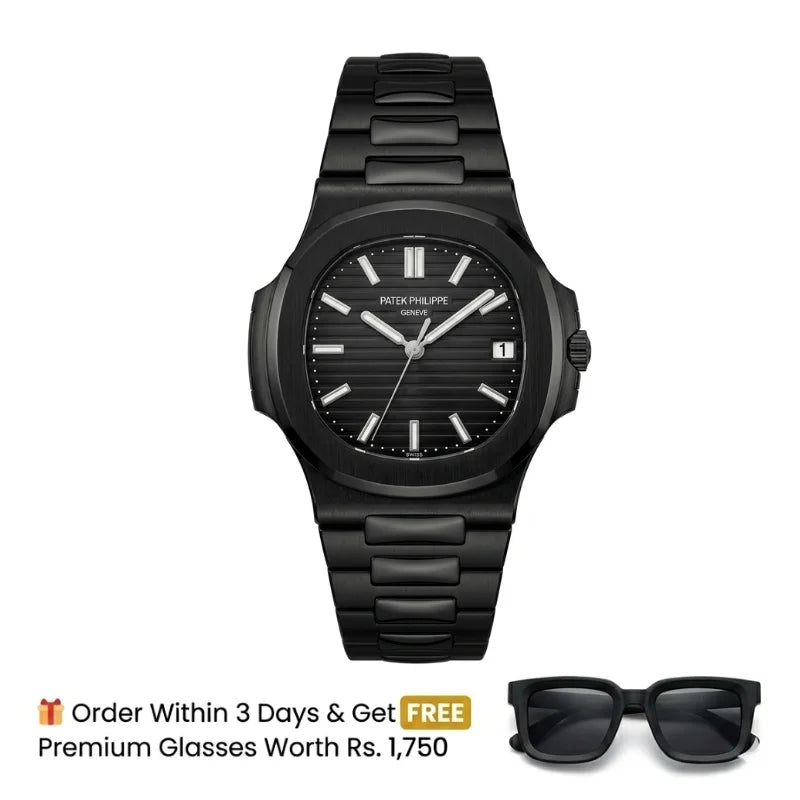 Patek Philippe Luxury Watch – Classic Full Black