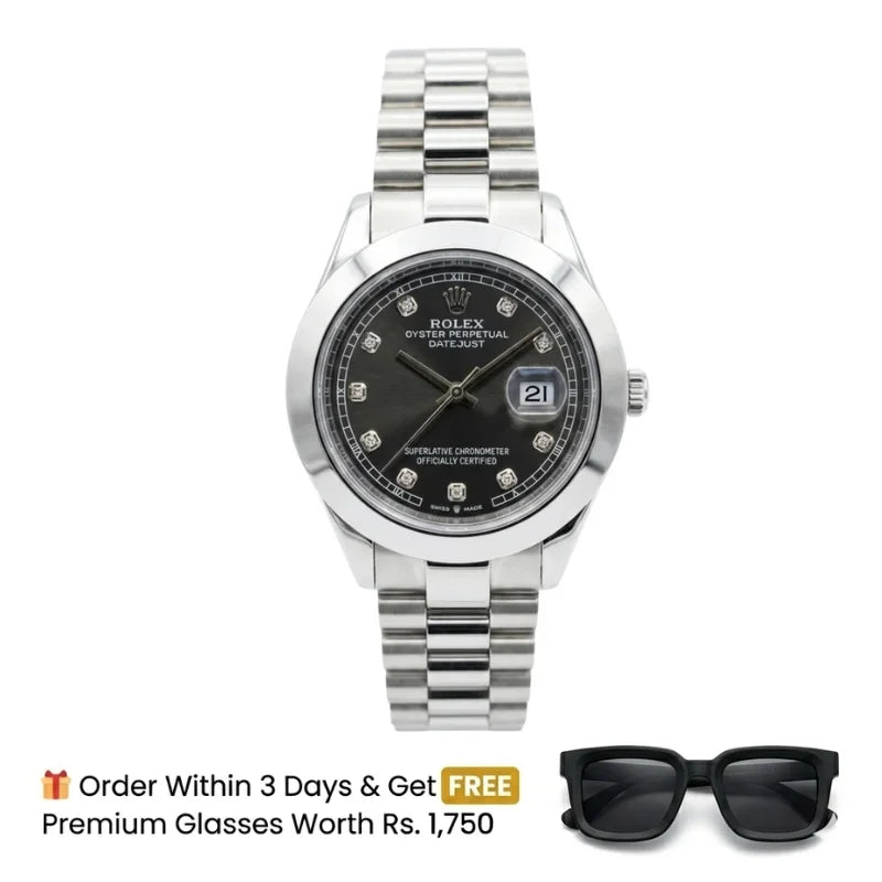 Rlx  Watch – silver with black Dial