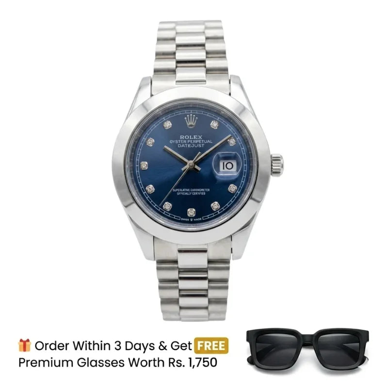 Rlx Watch – silver with blue  Dial