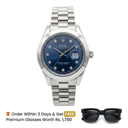 Rlx Watch – silver with blue  Dial