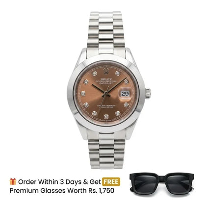 Rlx Watch – silver with brown Dial
