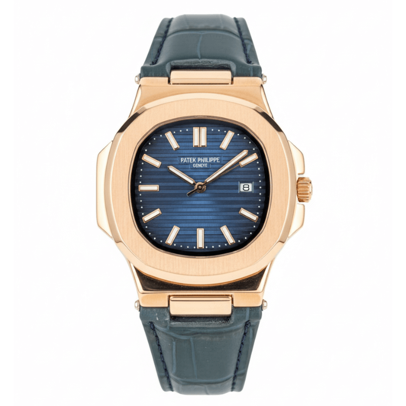 Patek Strap Watch – Blue with Blue Dial