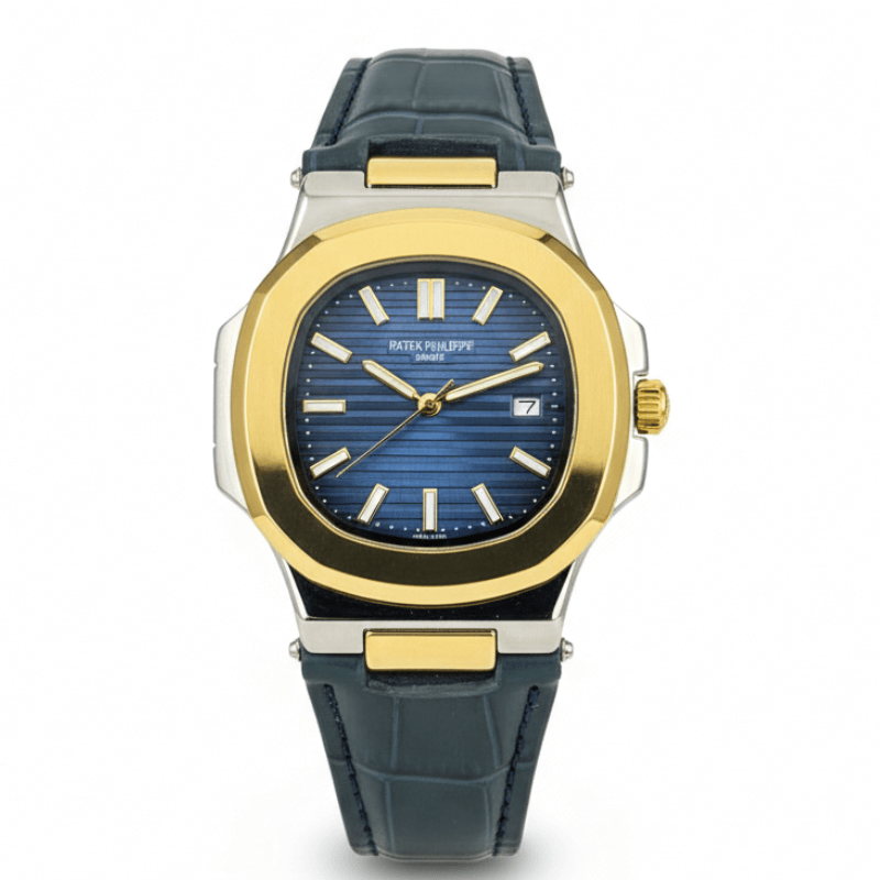 Patek Strap Watch – Blue with Blue Dial