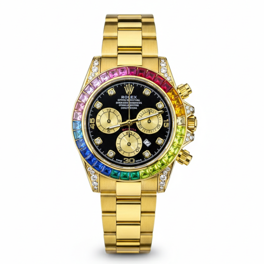 Rlx Daytona - Rainbow - Classic Gold Chain