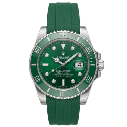 Rlx Submariner Silicon Strap – Green Dial