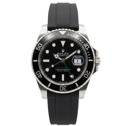 Rlx Submariner Silicon Strap – Black & Silver Dial