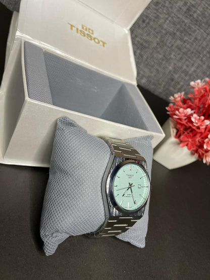 Tissot PRX Luxury Watch – Silver with Tiffany Dial Old