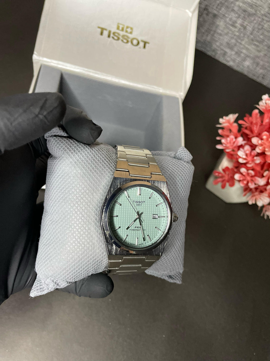 Tissot PRX Luxury Watch – Silver with Tiffany Dial Old