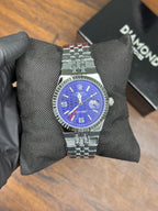 Rolex Watch 2025 Edition - Silver With Blue  Dial