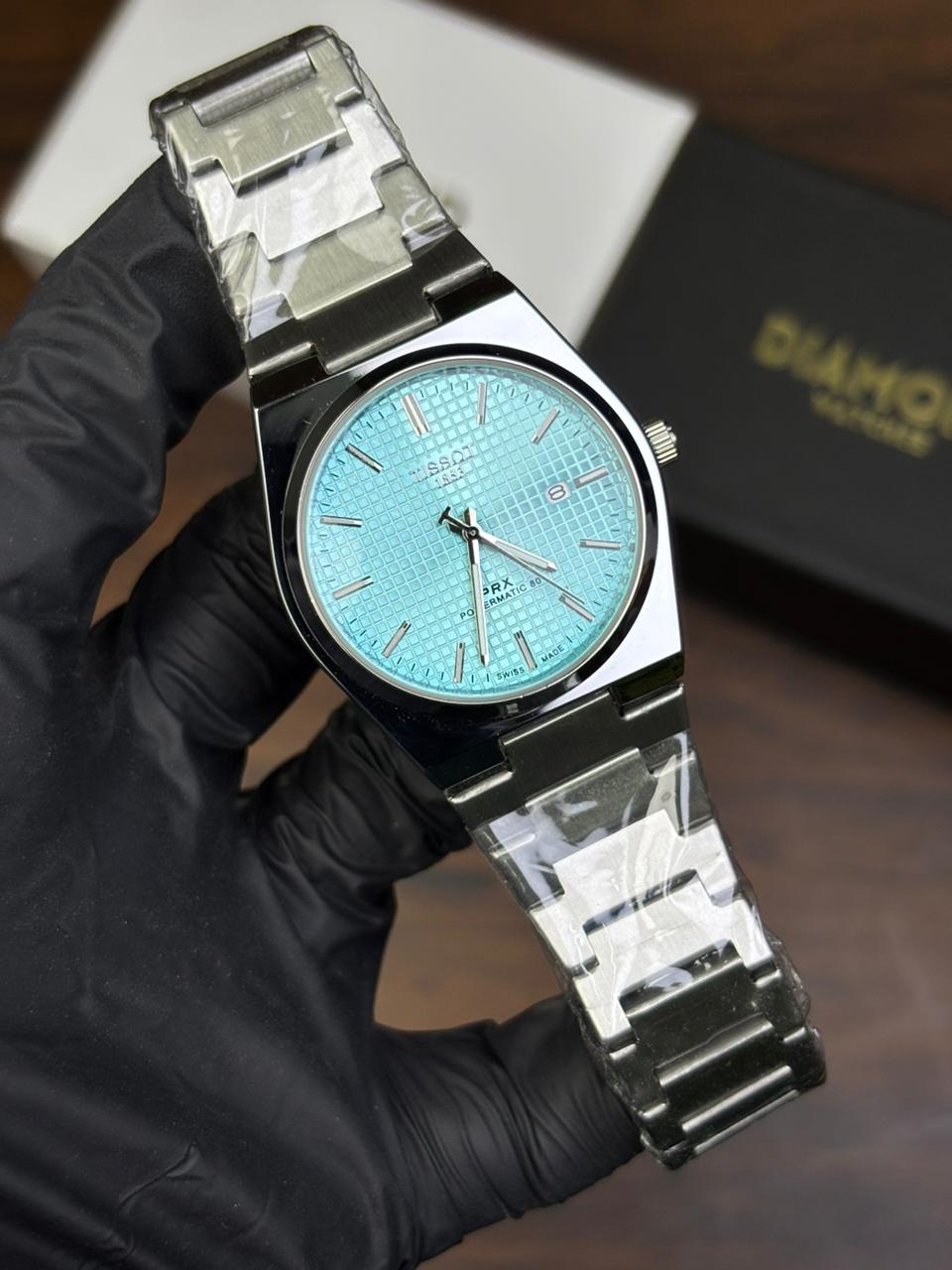 Tissot PRX Luxury Watch – Silver with Black Dial
