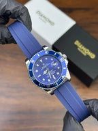 Rlx Submariner Silicon Strap – Black & Silver Dial