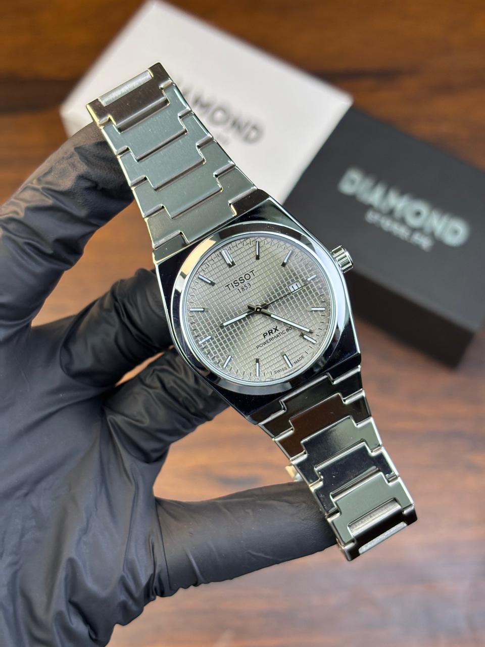 Tissot PRX Semi-Automatic – Silver with Ice Grey Dial