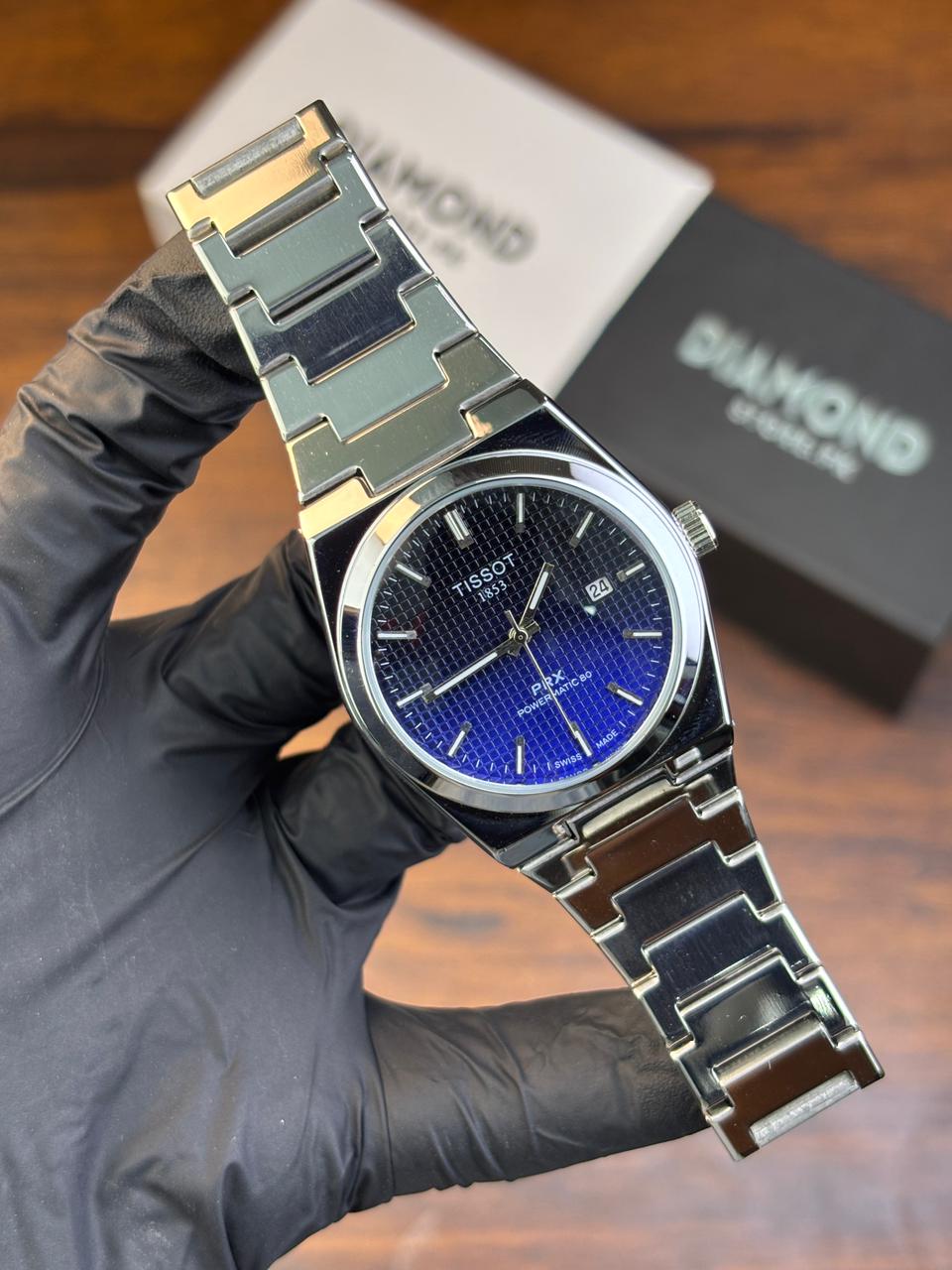 Tissot PRX Semi-Automatic – Silver with Midnight Blue Dial