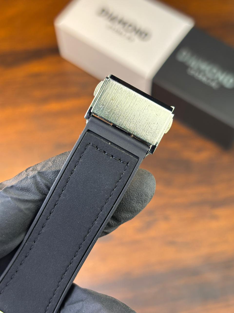 HB Strap Watch – Black with Black Dial