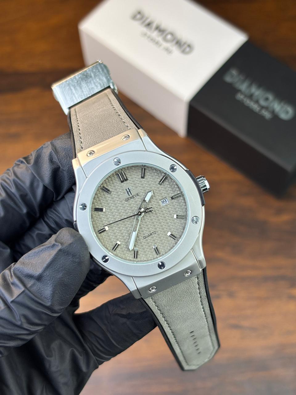 HB Strap Watch – Grey with Grey Dial
