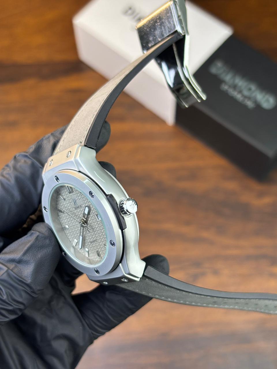 HB Strap Watch – Grey with Grey Dial