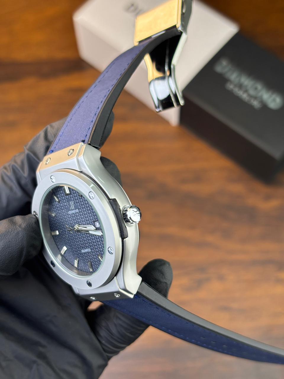 HB Strap Watch – Blue with Blue Dial