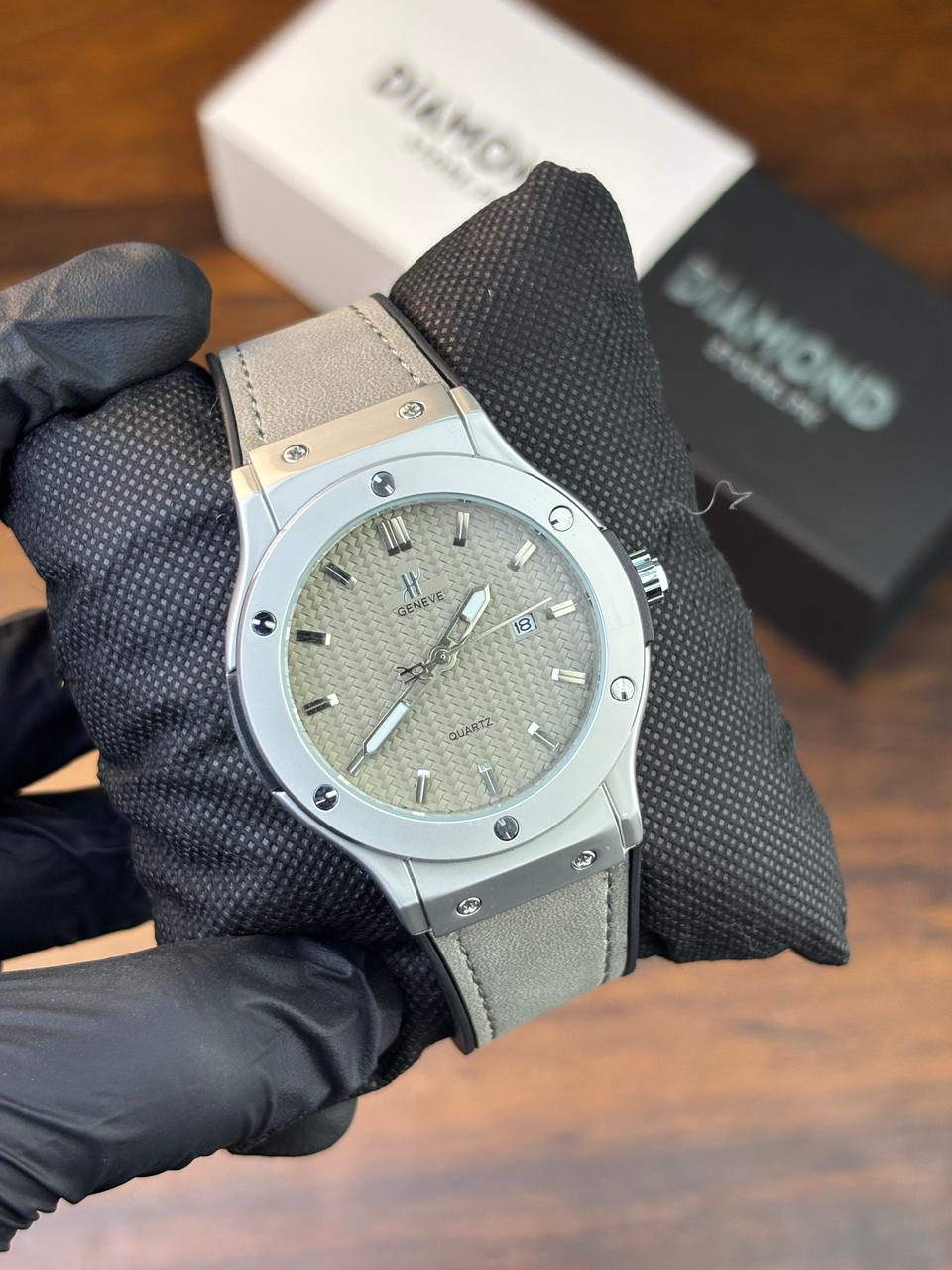 HB Strap Watch – Grey with Grey Dial