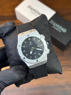 HB Strap Watch – Black with Black Dial