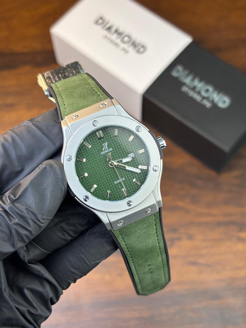 HB Strap Watch – Green with Green Dial